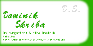 dominik skriba business card